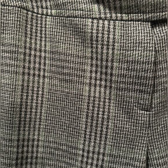 New York and Company Stretch plaid print pedal pusher trousers sz L - Picture 3 of 5